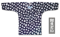 上質な綿紬生地の子供鯉口シャツ・ダボシャツ